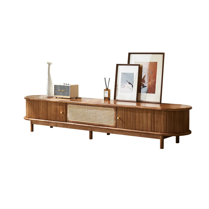 

Solid wood TV cabinetlockermodern simple living room floor cabinetsmall apartmentreal TV living room