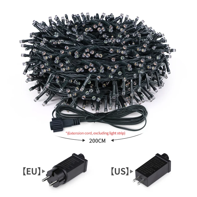 2025 New Year Decoration LED Christmas Light White/Warm/RGB Waterproof Fairy String Lights for Curtain Wedding Party Lighting 2