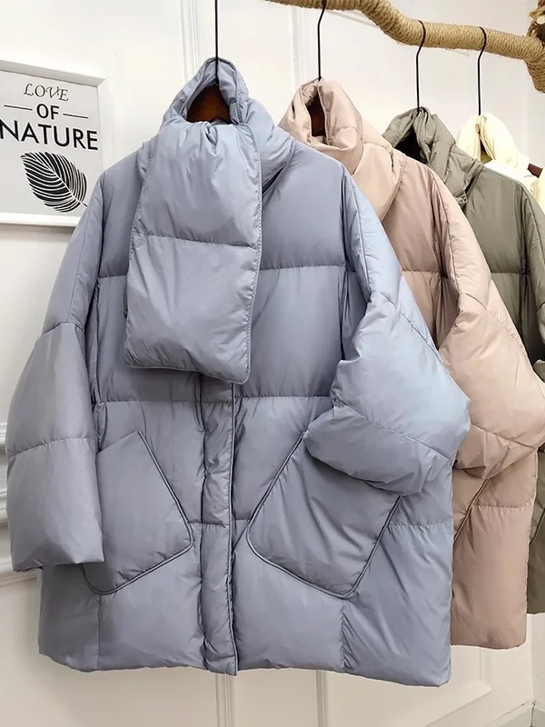 

Утепленное пуховое пальто Ultra-Plus Size для женщин, средней длины, теплое зимнее верхнее пальто свободного кроя, на молнии