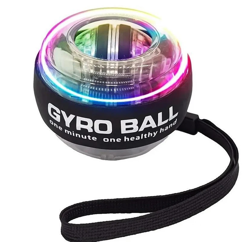 Wrist Ball LED Auto-Start Grip Gyro Ball Gyroscope Trainer Hand Muscle Relax Arm Fitness Home Exercise Sport Equipment