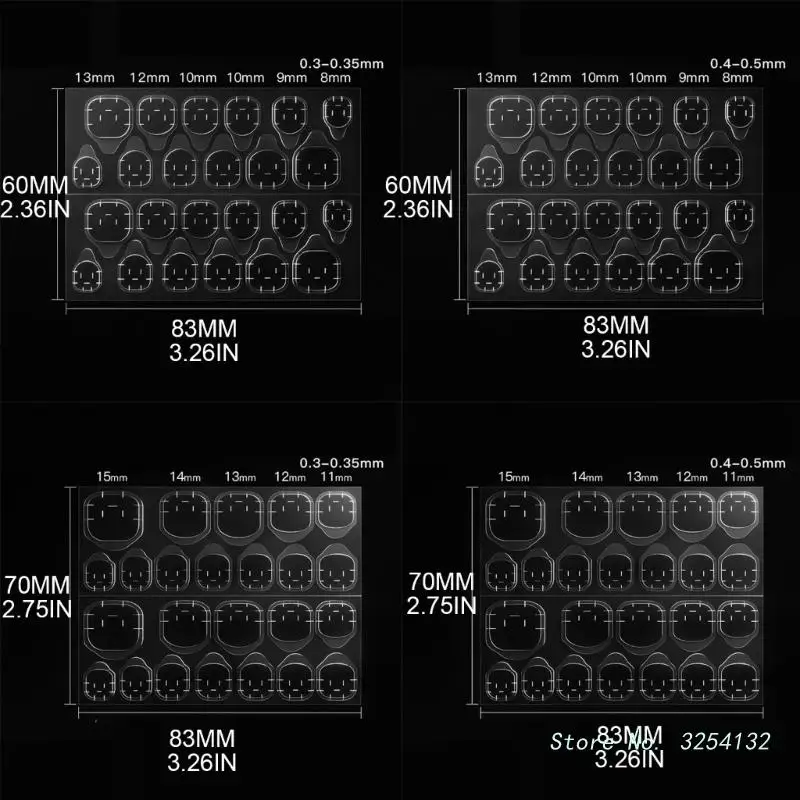Doppel-Seite Nagel Kleber Aufkleber Wasserdicht Atmungsaktiv Gelee Doppelseitige Nägel Klebstoff Tabs für Falsche Nagel Tipps Nagel Kleber