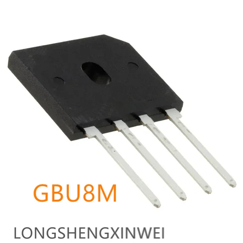 1PCS Rectifier Bridge Stack GBU8M 8A 1000V ZIP4 Flat Bridge Direct Bridge Rectifier