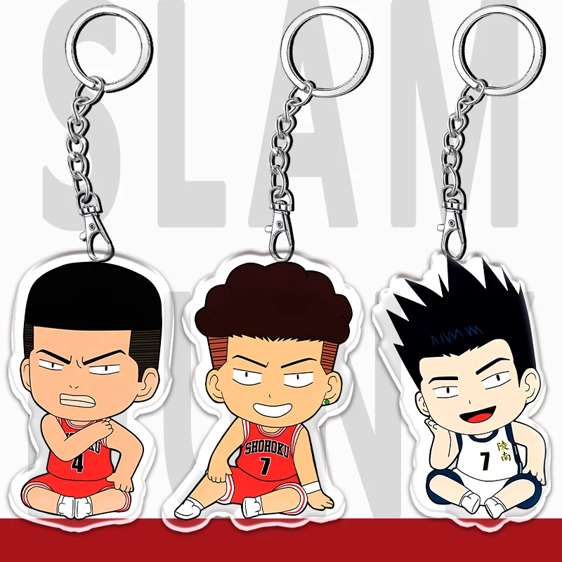 LLavero transparente acrílico SLAM DUNK Sakuragi Hanamichi de 12cm, mochila para estudiantes, accesorio colgante, regalos de Festival para niños