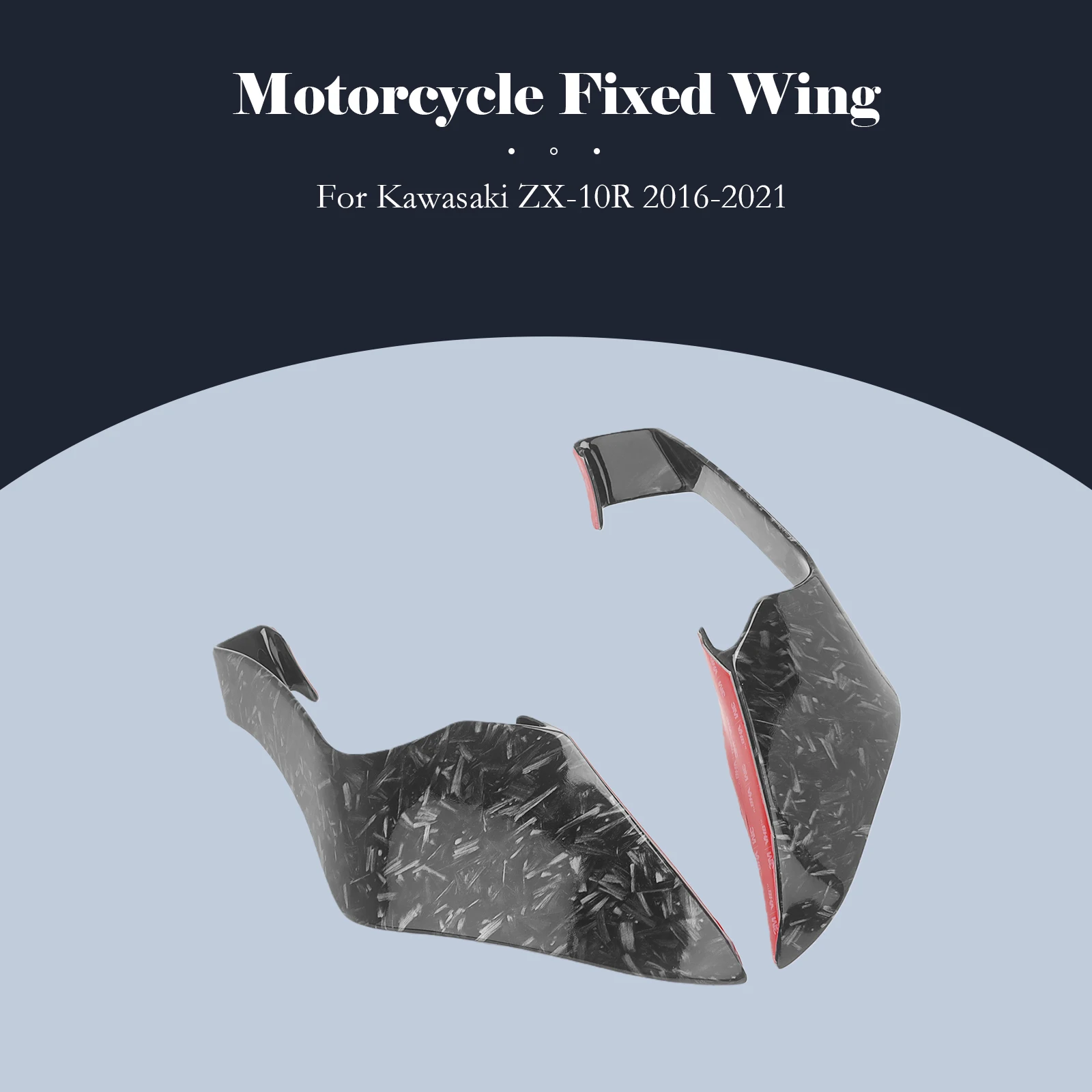 

For KAWASAKI ZX10R ZX-10R 2016-2021 Motorcycle Fairing Parts Kit ZX 10R Fixed Winglet Aerodynamic Wings Spoiler