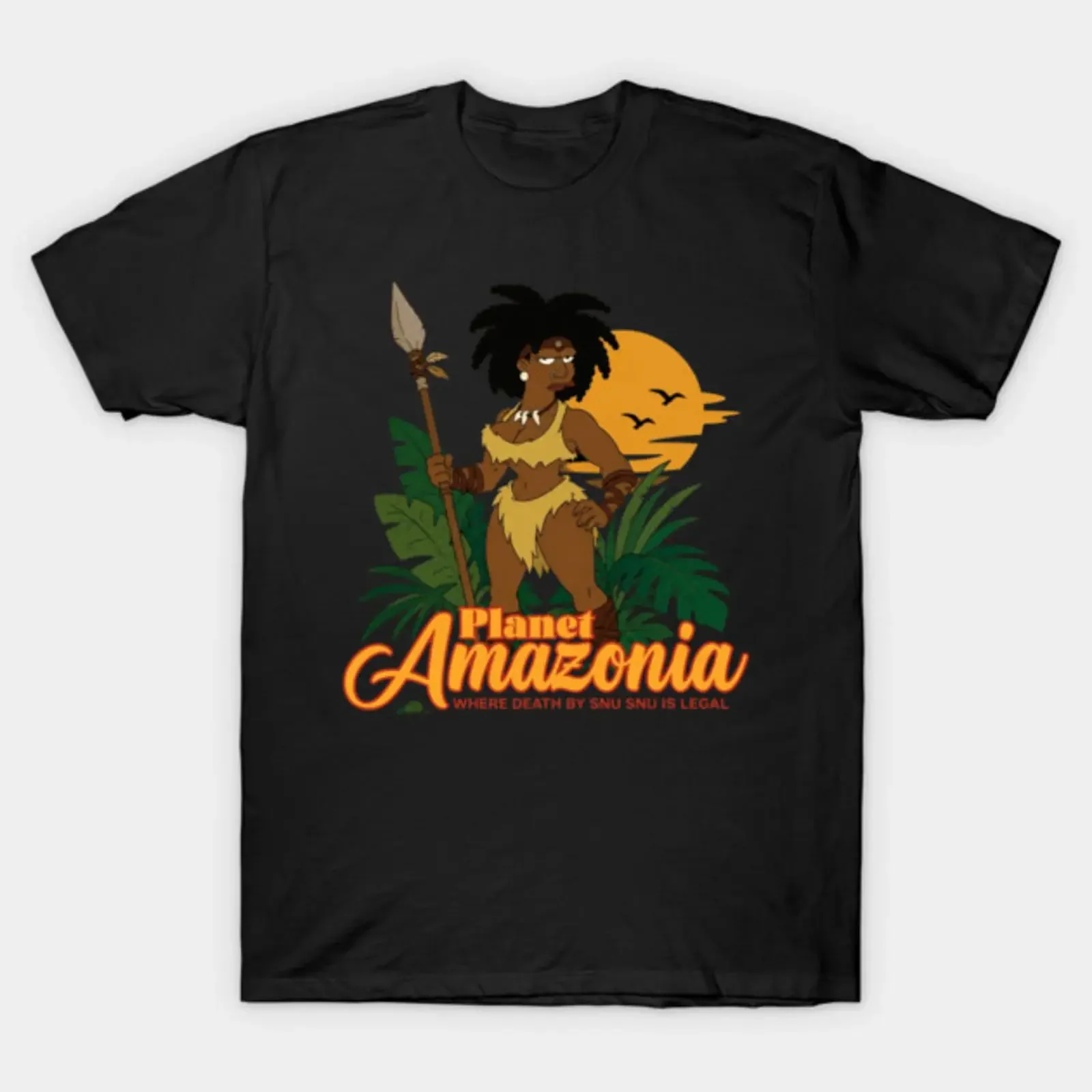 Planet Amazonia Death By Snu Retro Art T Shirt vintage Washed homme Stretched Comfortable Slightly fashion Soft