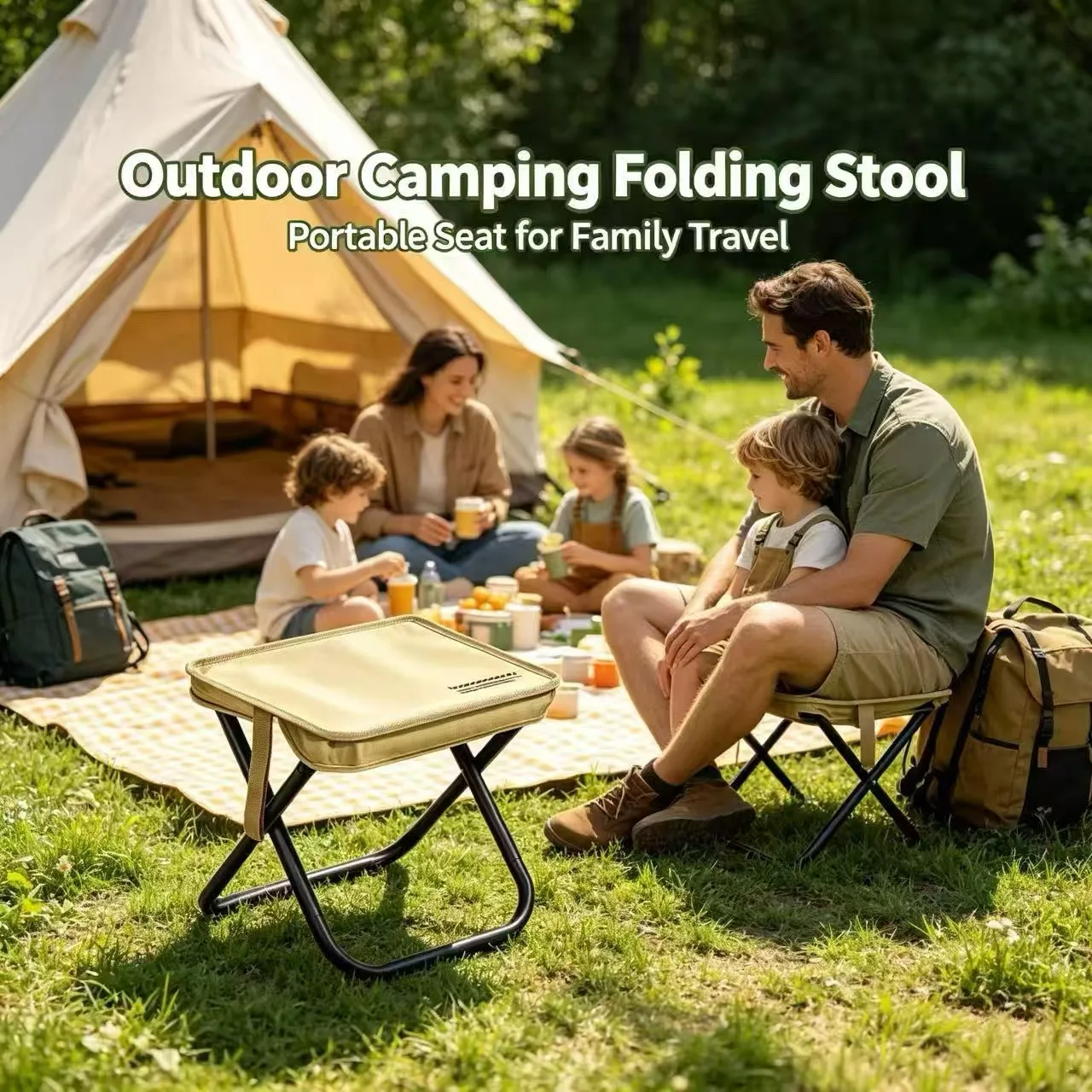Magza Portable Folding Stool Ultra Light Pen Stool for Outdoor Camping Lightweight Chair for Fishing Subway And Train Travel view 2