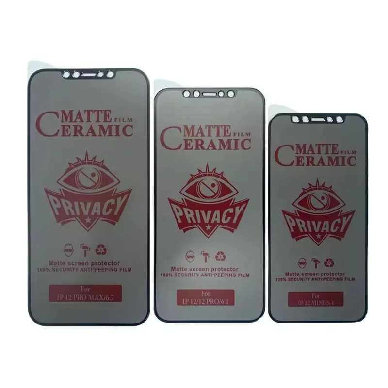 100pcs Matte Privacy Ceramic Film For IPHONE 18 17 16 16e 15 14 Pro MAX 13 Pro 12 11 XS XR 8 Plus Ceramic Film Screen Protector