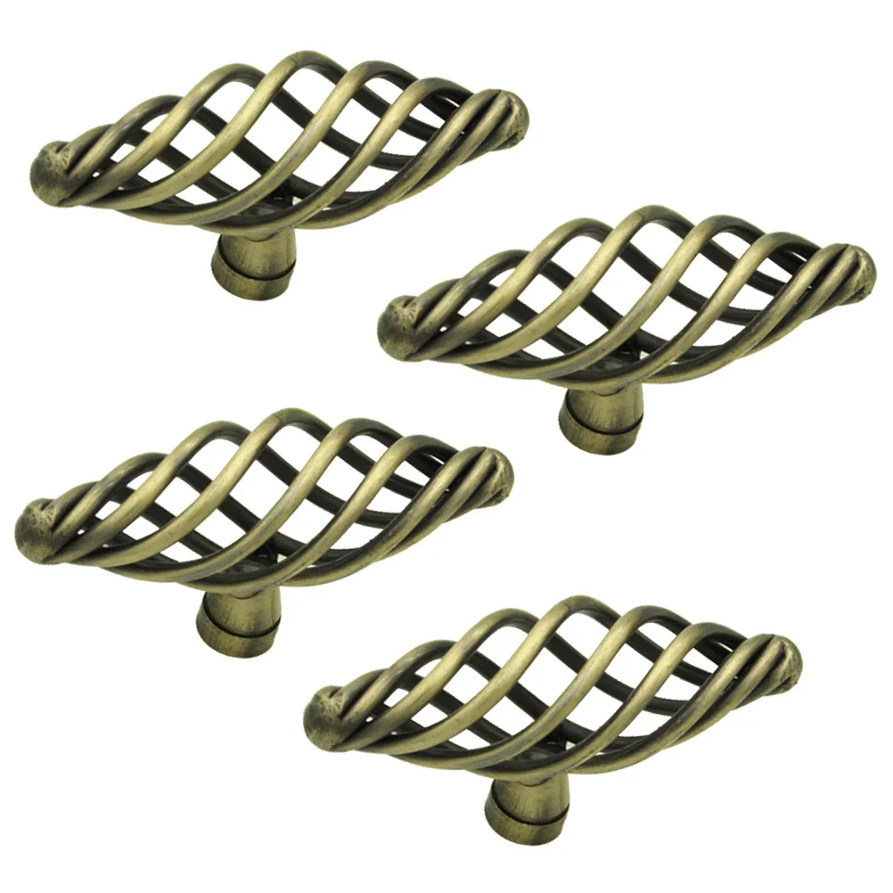 

4 Pcs Kitchen Drawer Pulls Knobs for Cabinets Door Vintage Style Handles Unique