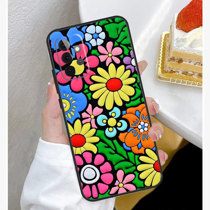 Groovy Flowers Hippie Bohemian Case For Samsung Galaxy A53 A33 A23 A13 A15 A25 A35 A55 A54 A34 A14 A51 A12 A32 A52 Cover