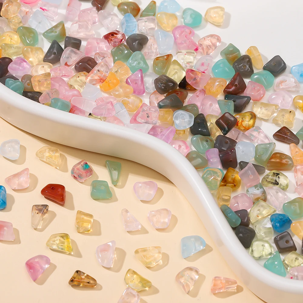 20 Pz 4-12mm Acrilico Multicolor Forma Irregolare Imitazione Perline di Pietra Per Il Braccialetto FAI DA TE Collana Creazione di Gioielli Accessori