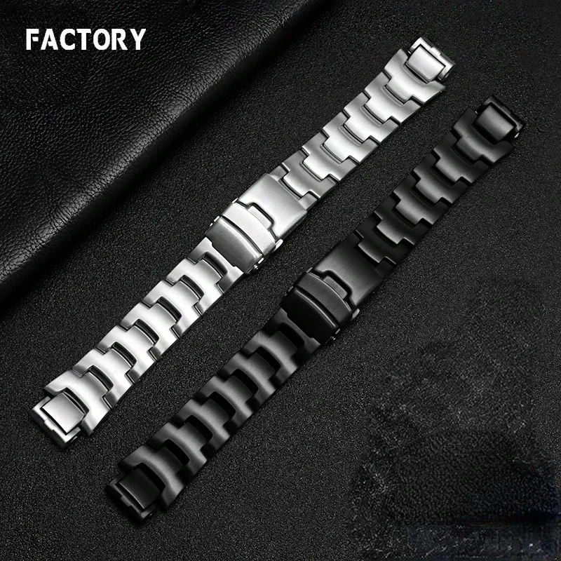 High Quality Solid Steel Watch Strap for  Casio PRG-300/PRW-6000/6100/3000/3100 Modified Stainless Steel Watch Band