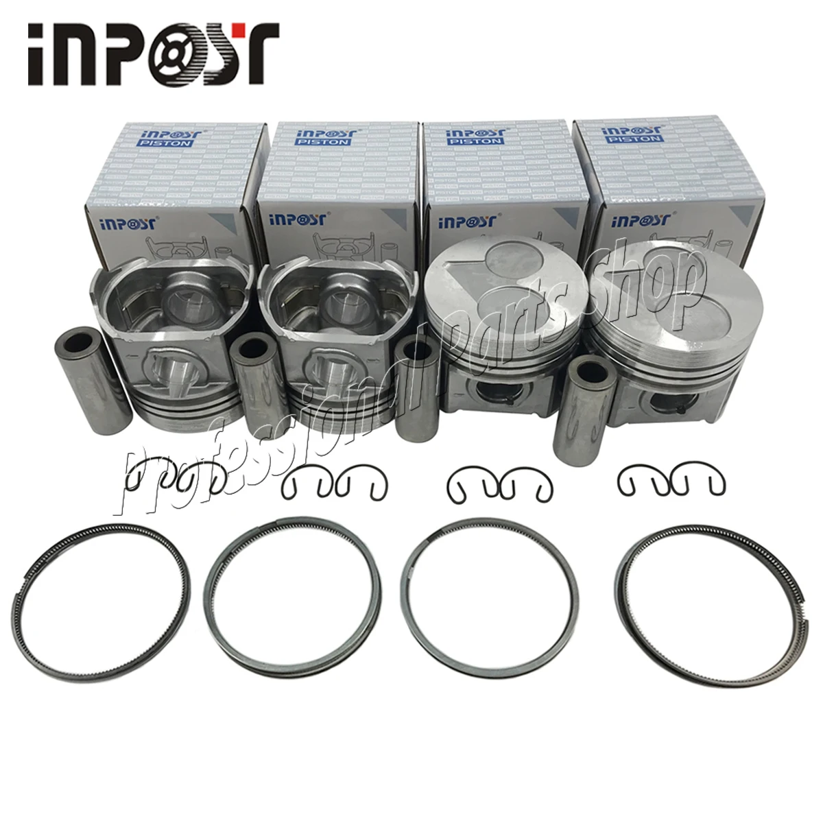 STD or +0.5 Vortex 4Set Pistons and Piston ring For Kubota V2203 V2203T V2203E V2203B BOBCAT 7753