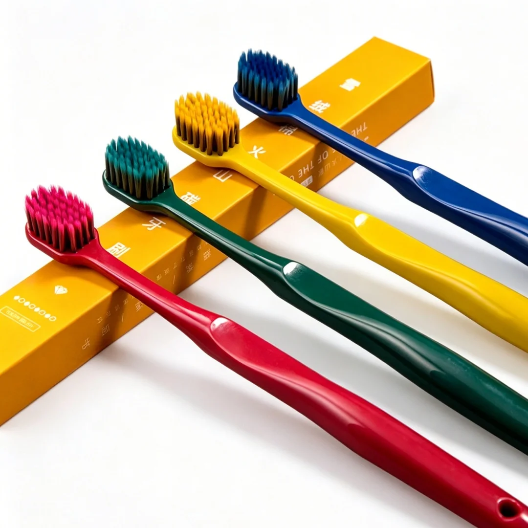 2/4PCS 4-color Wide Head Extra Soft Bristled Toothbrush, Adult Home Pack, Volcanic Carbon Brush Wire, Independent Packaging