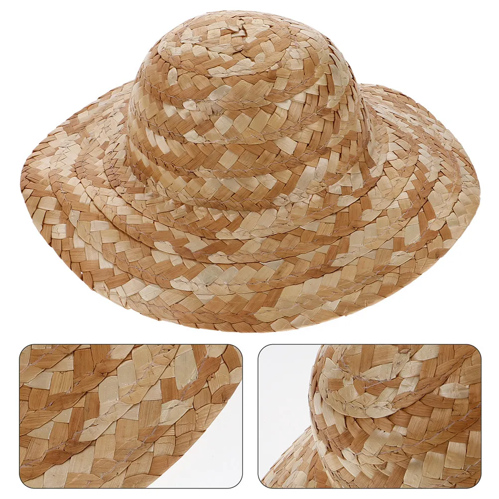 

5Pcs Painting Straw Hat DIY Blank Mini Straw Hats for Crafting Home Decoration Kids Party Outdoor Hat Supply DIY Painting Hats