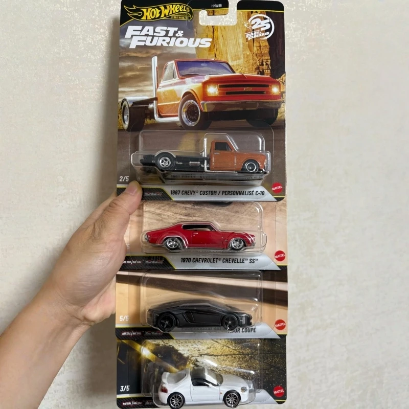 

Оригинальная модель Hot Wheels Fast&Furious 2026 года, масштаб 1:64, к 25-летию, 1995 MAZDA RX-7 LAMBORGHINI AVENTADOR COUPÉ, литая машинка
