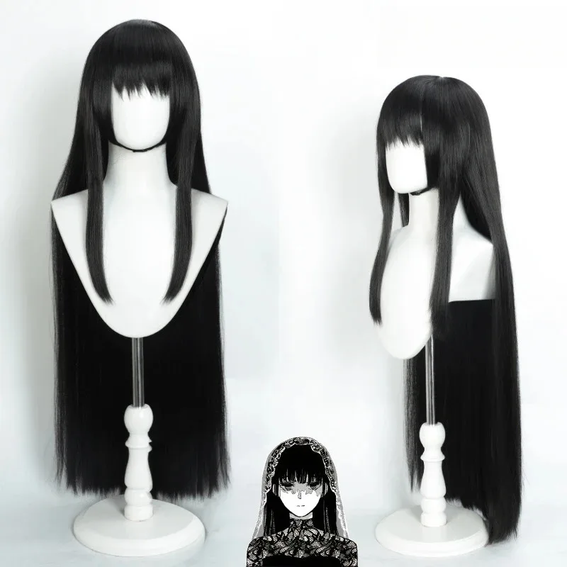 Osaragi Cosplay Wig Gothic Taro Sakamoto Anime SAKAMOTO DAYS Osaragi Cosplay Black Straight Hair 90-95cm for Woman Girls