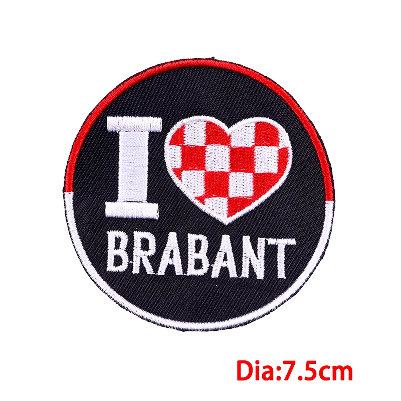 Netherland Carnaval Embroidery Patch Brabant Kruikenstad emblem  Peeënrijk Beer party Applique Iron on Patches for Clothing DIY