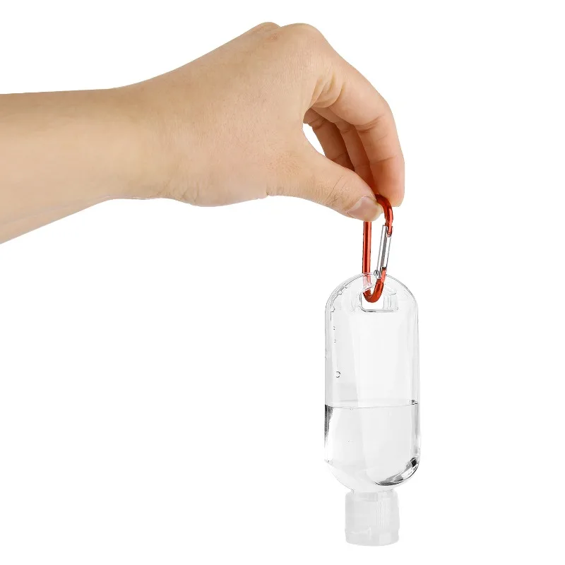30/50 ml Reise-Kunststoff-Schlüsselanhänger-Flaschen, auslaufsicherer Quetschbehälter mit Klappdeckel für Kosmetika, nachfüllbare tragbare Flasche – Detail 16
