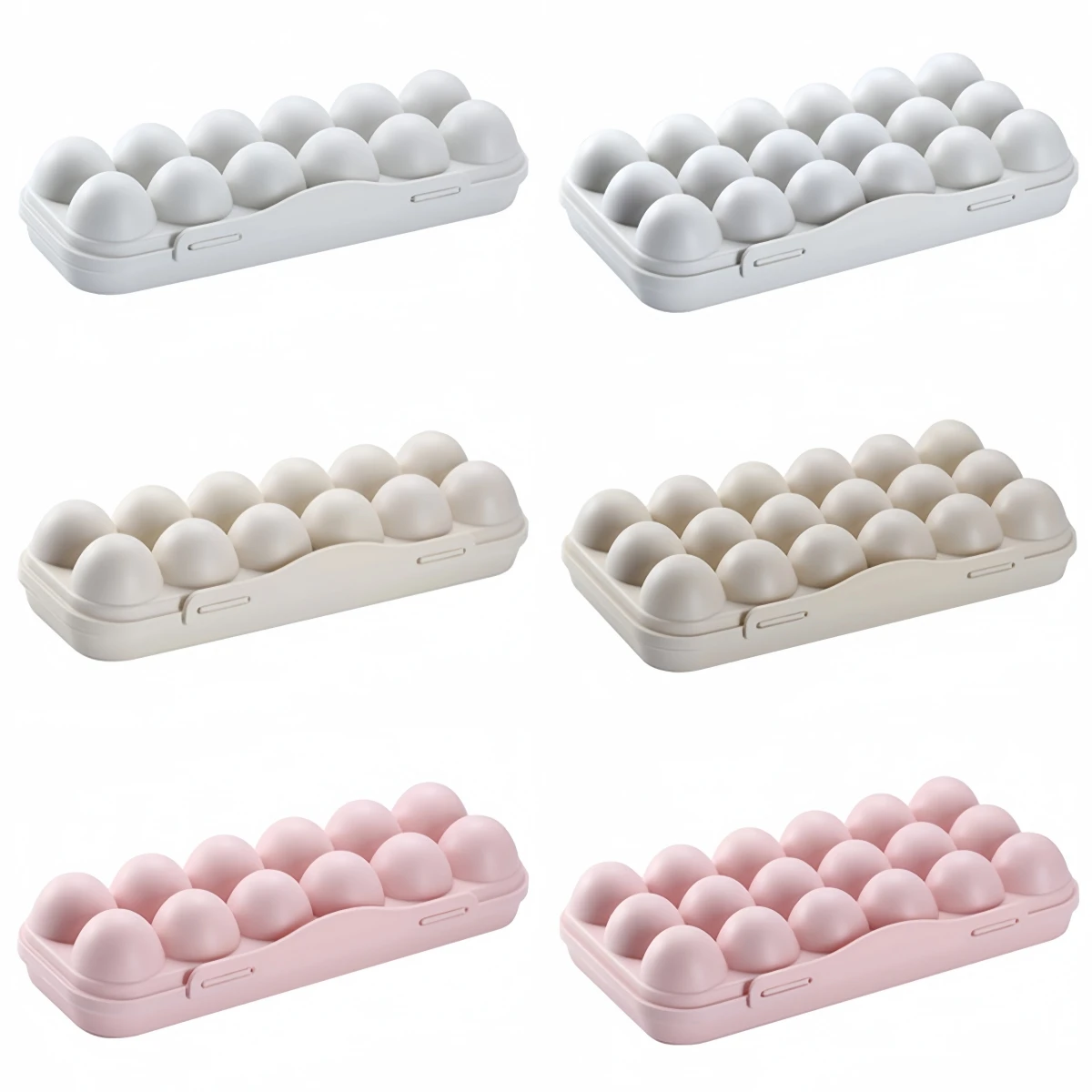 12/18 Grids Egg Storage Box Egg Protector Case Slot Tray Container Refrigerator Storage Box Lightweight Design