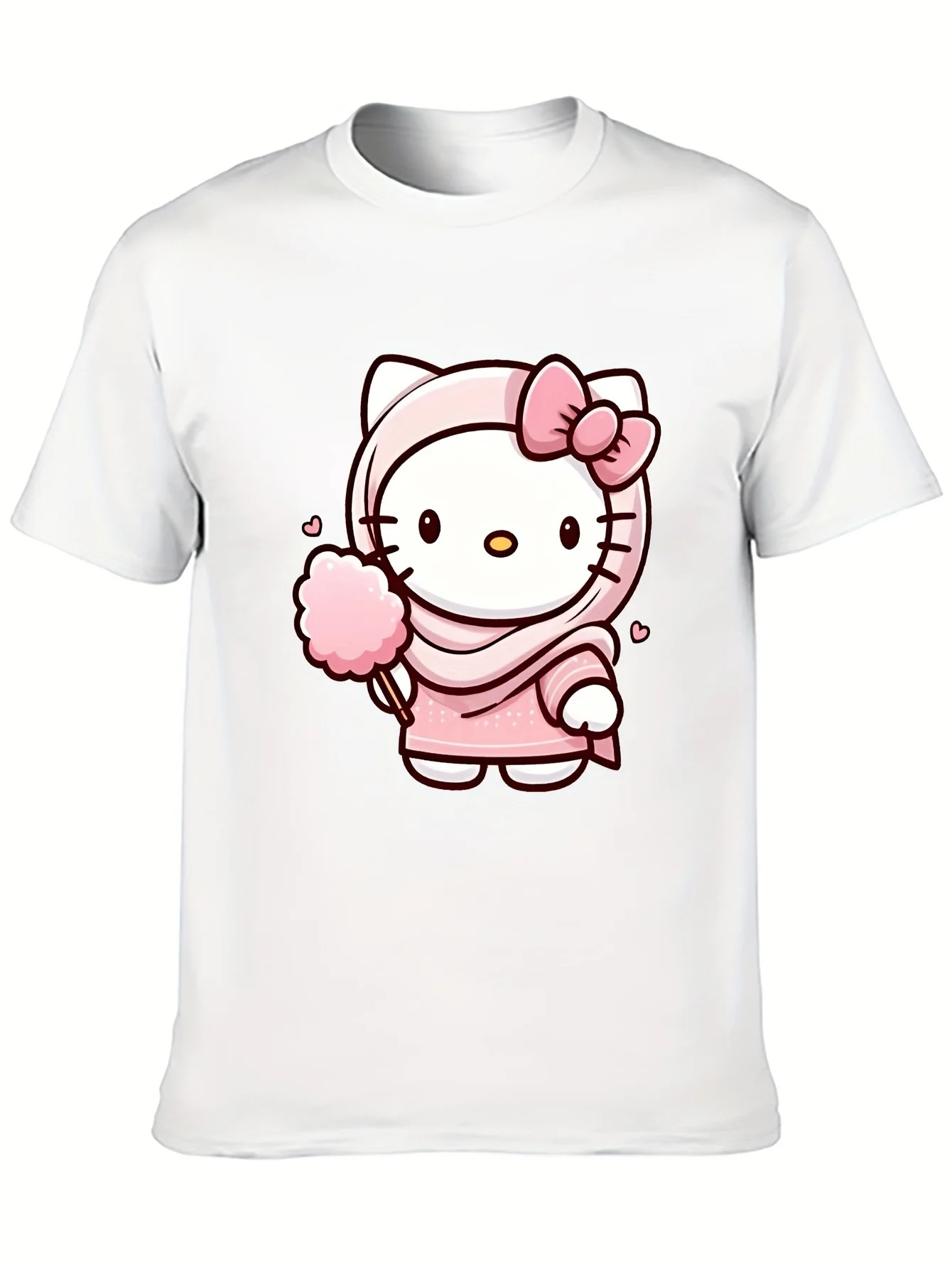 

Hello Kitty Ski Resort T-shirt - Retro casual print men's and women's short sleeved fashionable unisex top for sports