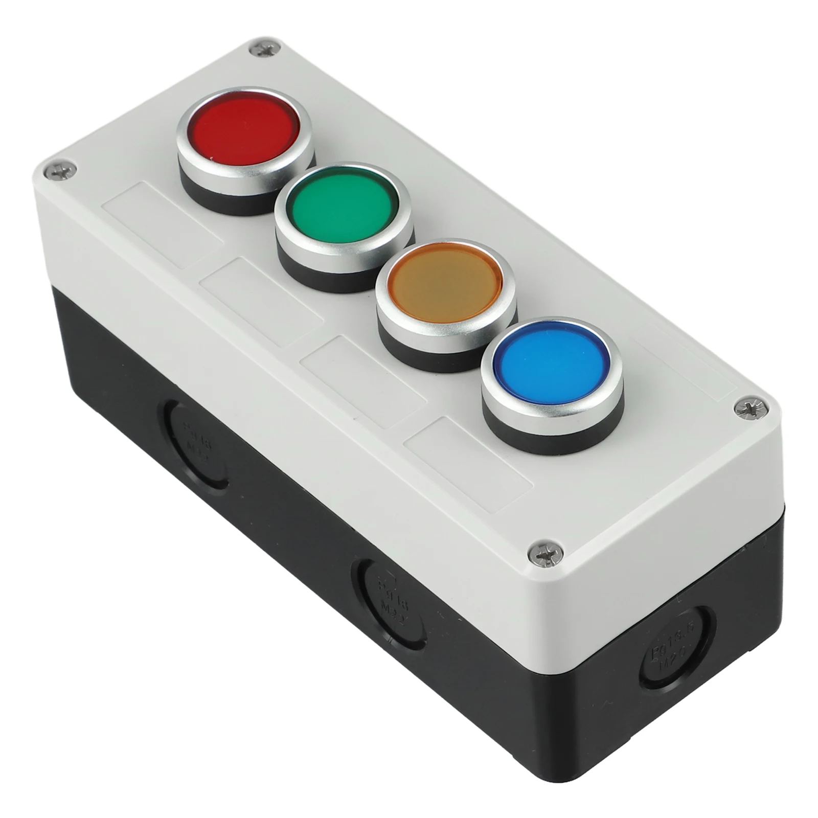 22mm Inching Control Box IP65 Waterproof Rated Current 10A Self-locking Self-resetting 172*66*73mm For Machinery Control