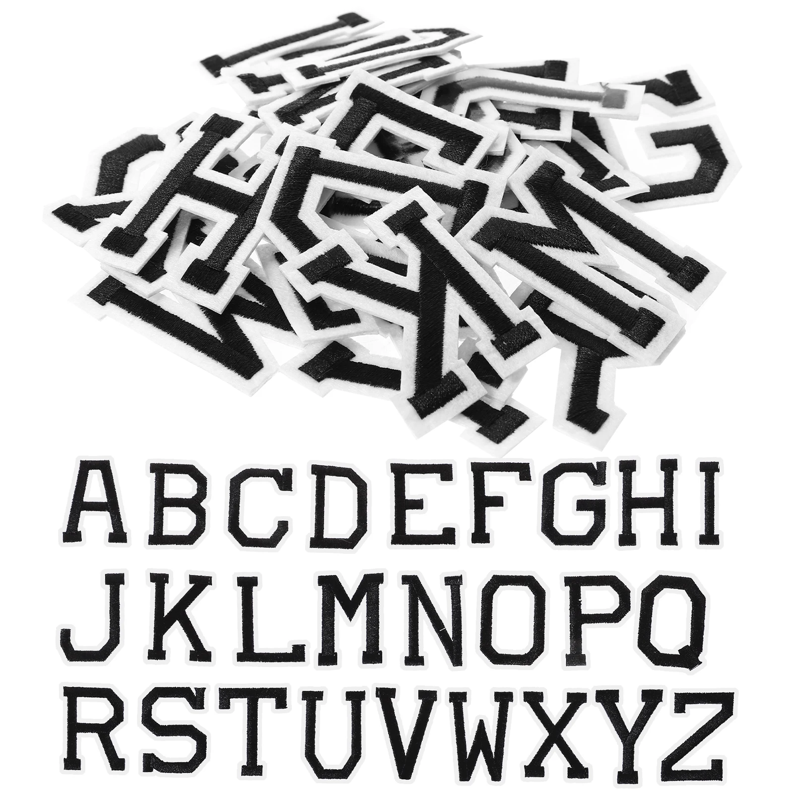 

2 Sets Embroidered Cloth Patch Fabric Letter Decoration Patches for Clothes Polyester Small