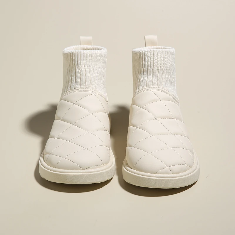 Winter Fleece Warm High Top Cotton Shoes Women 2025 New Platform Non-slip Snow Boots Versatile Short Boots - Image 3