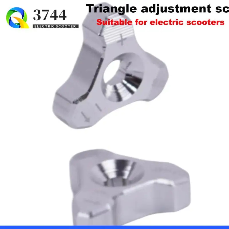 Silver Triangular Finger Screws for Motorcycle Driver Small Car Parts Manual Adjustment Knob