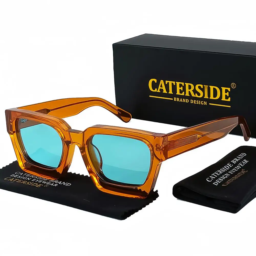 

Солнцезащитные очки CATERSI: модные, высококачественные, с толстой оправой из ацетата, поляризованные, для мужчин и женщин, для вождения, рыбалки, путешествий, защита UV400
