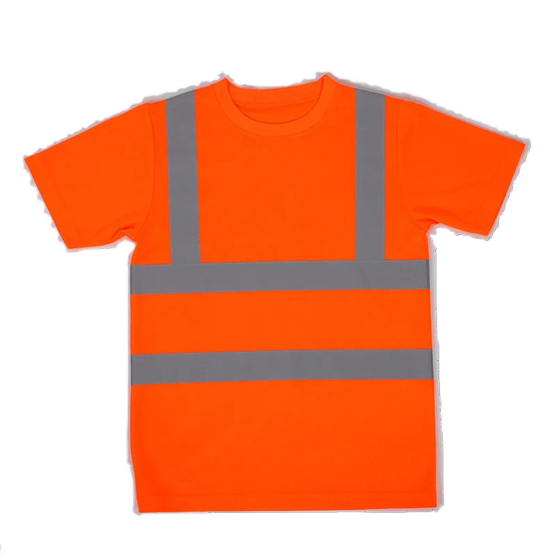 2024Outdoor Shirt Fluorescent High Visibility Safety Work Shirt Summer Breathable Work T Shirt Reflective Vest t-shirt Quick Dry