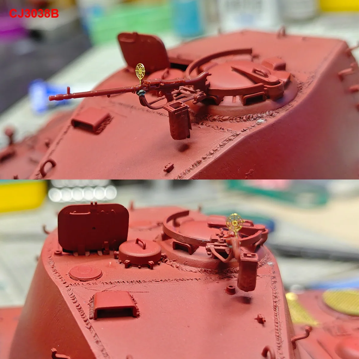 1/35 Modellbausatz Diorama Miniatur PE Panzer King Tiger II Upgrade-Teile Unbemalter Lufteinlassgitter Auspuff Universal DIY – Detail 3