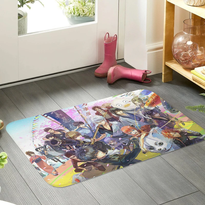 Interior Entrance Mat Gintama Kitchen Hallway Bedroom Rug Balcony Bathroom Foot Mat Entrance Door Doormat Room Floor Carpet Home