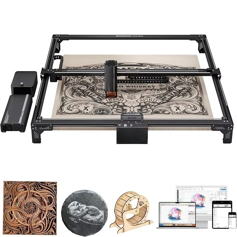 

Hot Sale A70 X70 MAX 78w/35w Portable 3d Diy 850*800mm Engraving Machine Cutting for Metal Glass Jewelry Crystal