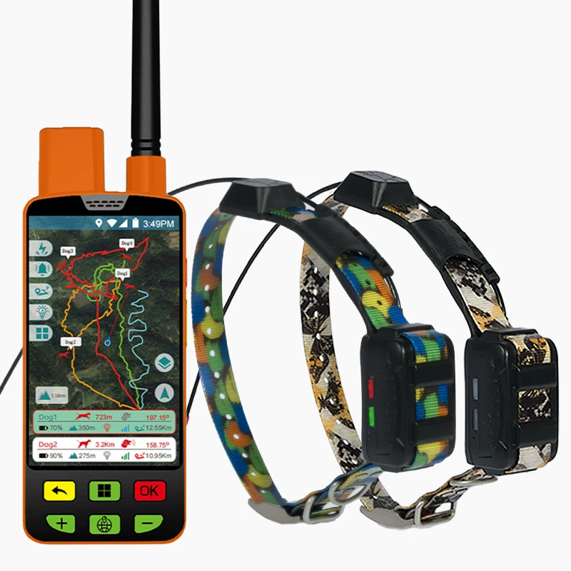 ESEEK Dog Anti-lost Collar Long Distance 4g/VHF Small Green  Tracker Enclosure Dog  Tracking Collar With Handheld