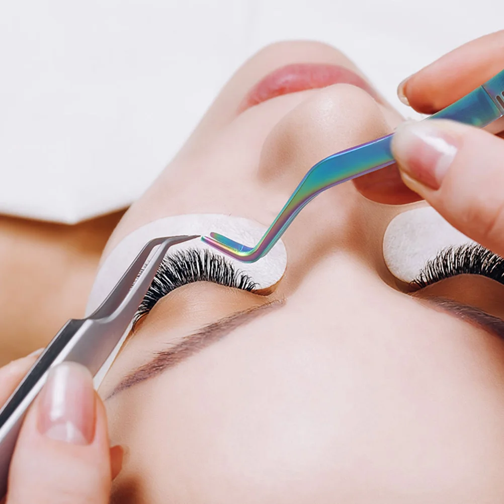 2Pcs Compact Eyelash Tweezer Small Convenient Lash Applicator Professional Makeup Tool Accessory Lash Separator Tool