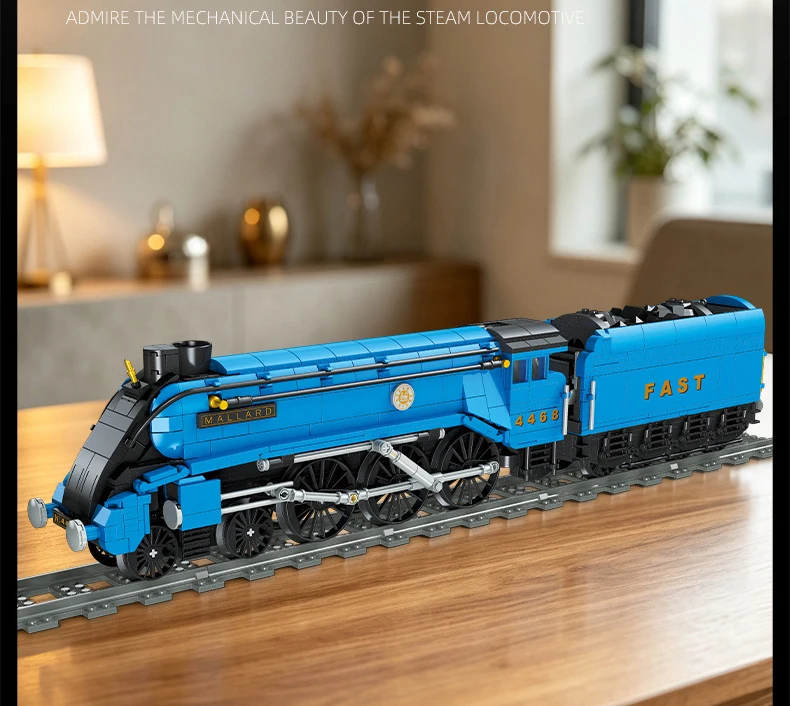 Technischer Baustein England Eisenbahn-Bausatz A4 Mallard Dampfzug Lehrreiches Spielzeug Sammlerstück für Geschenke – Detail 5
