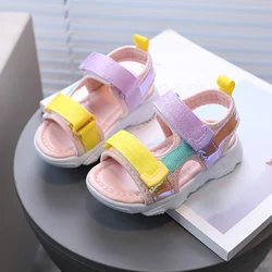 Baywell Kinder weiche bequeme Sandalen mit rutsch festen Sohlen Kinder bunte Sandalen für Baby Mädchen Kinder Strands chuhe 2-6 Jahre