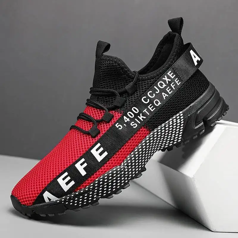 

Новые мужские повседневные кроссовки, спортивные летние беговые эластичные нескользящие сетчатые дышащие удобные вулканизированные мужские туфли