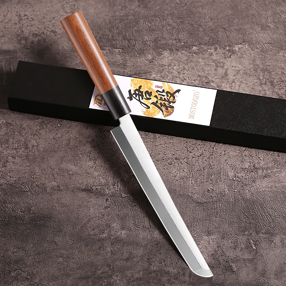 MOSTODOZO Household Sashimi Knife X8Cr14MoV Stainless Steel Filleting Salmon Knife Slicer Professional Kitchen Chef Knives 220mm