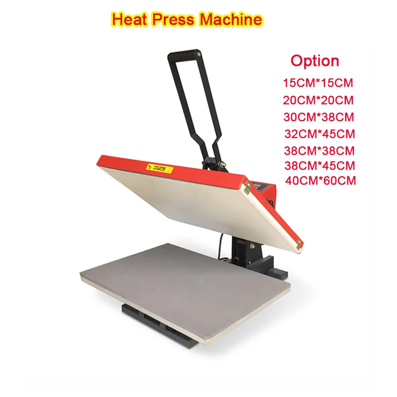 Combo Sublimation Heat Press Heat Transfer Machine 150x150 200x200 380x380 400x600mm For DIY T Shirt Mug Plate Bottle Cap