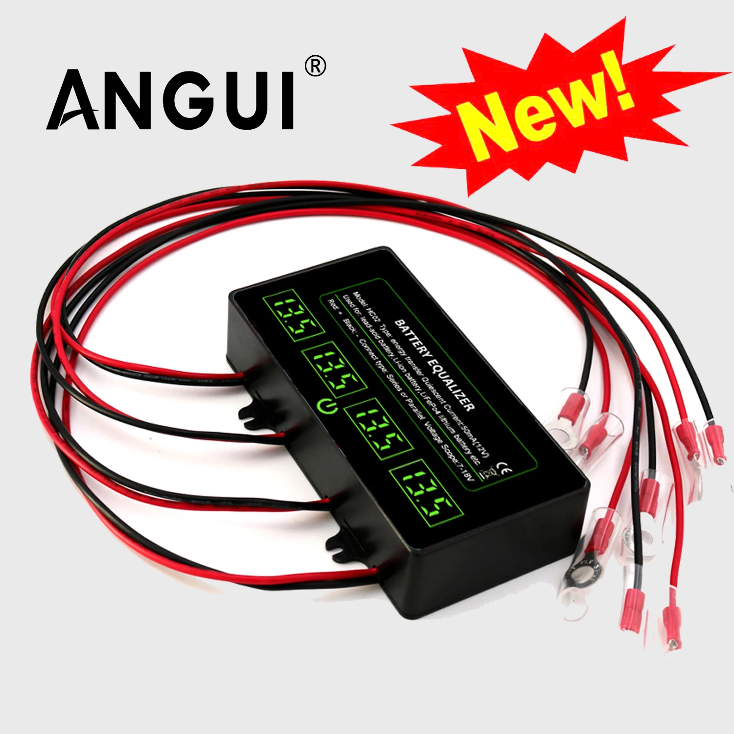 ANGUI HC02 Battery Equalizer with Touch Switch 24V 36V 48V Batteries Monitor Tester Voltage Active Balancer Lead Acid Li-ion Con