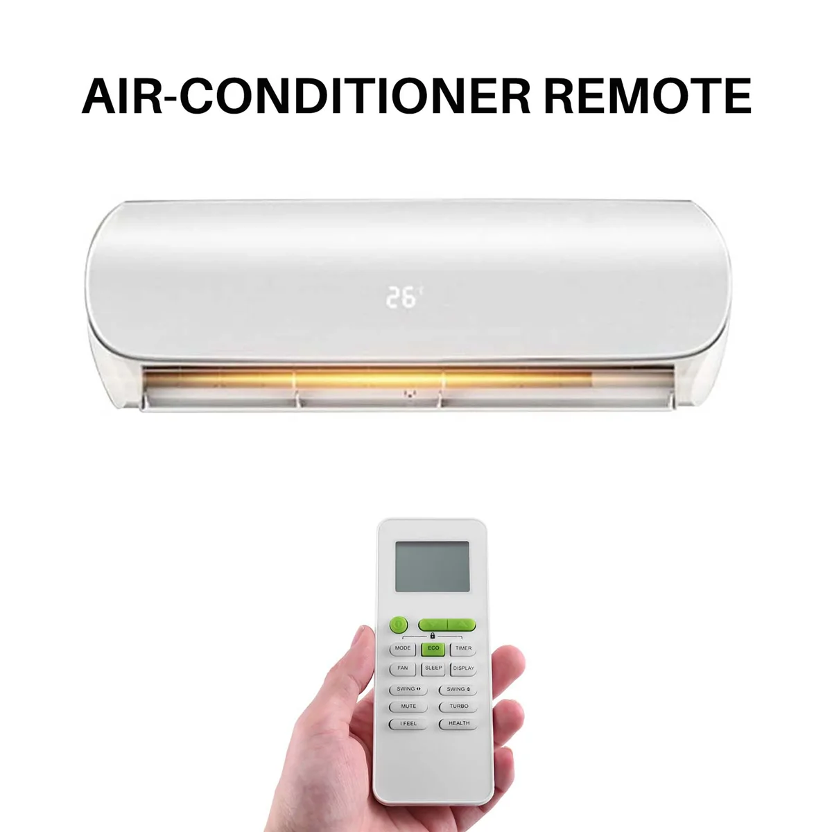 Télécommande GYKQ-52 pour climatiseur Remplacement de la fonction de chauffage et de refroidissement à domicile