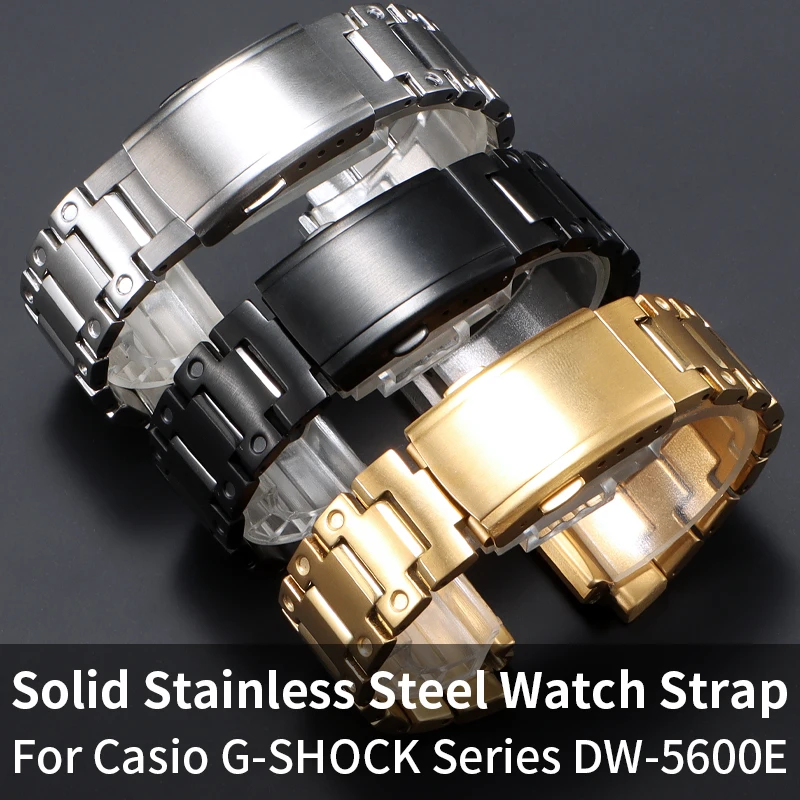

Compatible with Casio G-SHOCK Series DW-5600E/GW-M5610 Men's Watch Band Modification Solid Stainless Steel Band