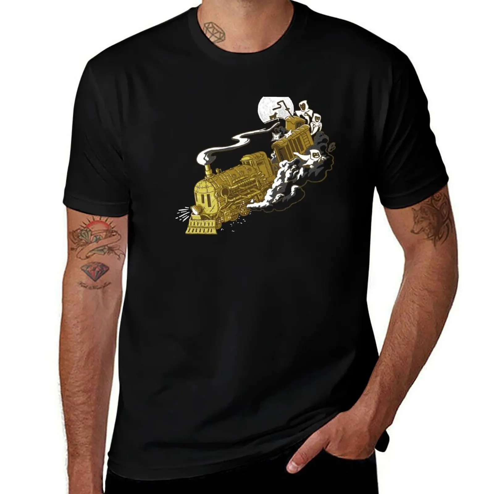 Phantom Train T-Shirt graphics plus size tops vintage anime shirt plain black t shirts men
