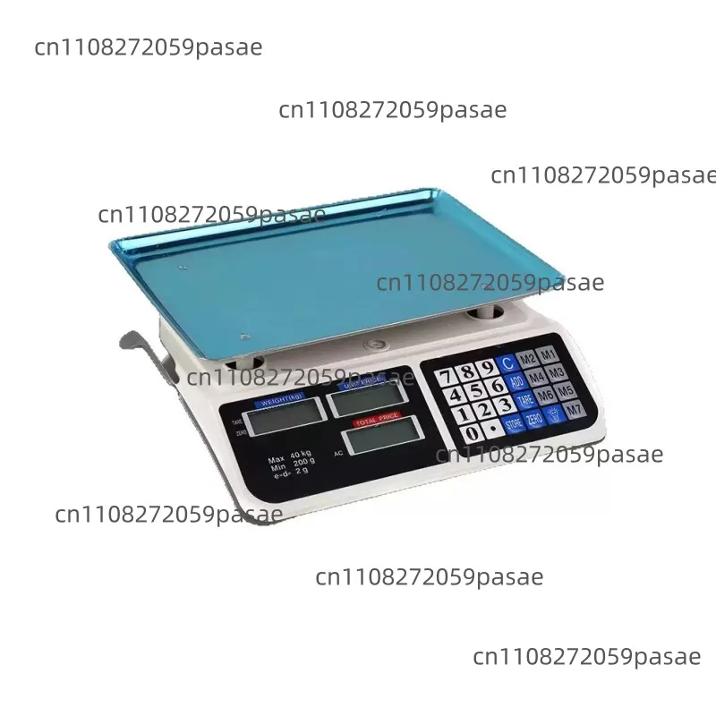 Compact Rechargeable Kitchen Scale: Portable Electronic Scale for Calculating Prices At Fruit Stalls (40kg)