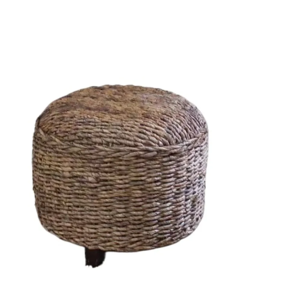 

Row Round Abaca Ottoman in Natural