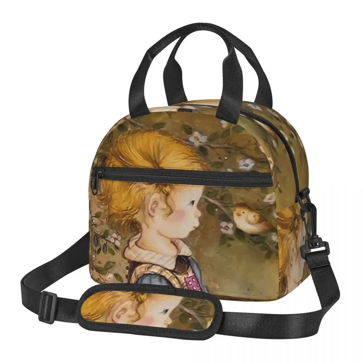 

Kawaii Sarah Kay Lunch Bags Insulated Bento Box Lunch Tote Resuable Picnic Bags Cooler Thermal Bag for Woman Children Work