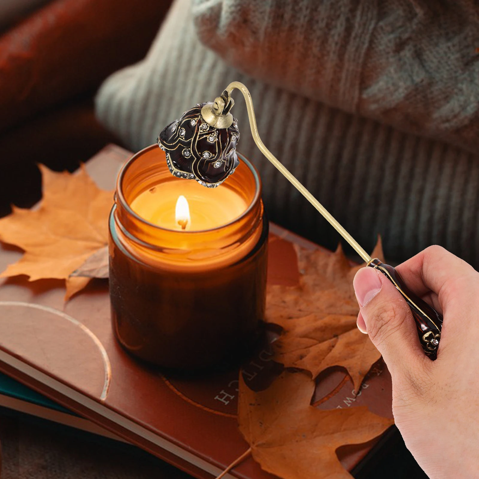 

Snuffer Tool Zinc Alloy Stable Wick Cover Easy Off Home Aromatherapy Supplies Snuffer