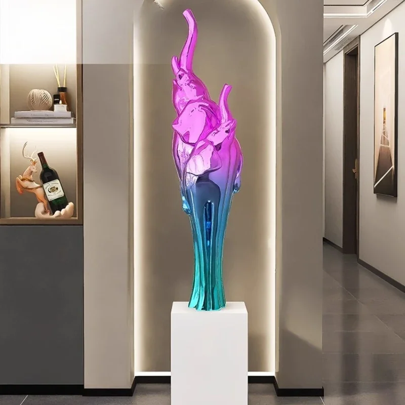 

Light luxury electroplating like large floor ornaments, home accessories, living room entrance handicrafts, sculpture, housewarm