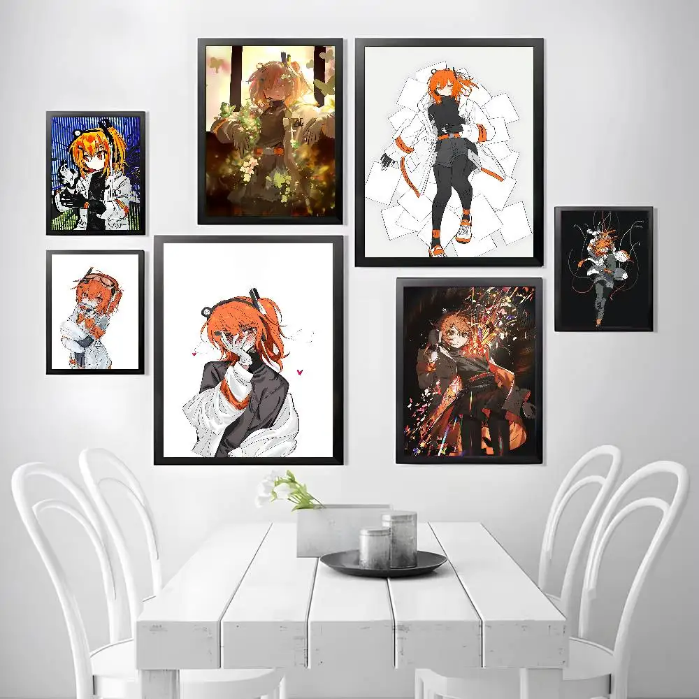 Digital virtual image Adachi Rei Poster Self-adhesive Art Waterproof Paper Sticker Coffee House Bar Room Wall Decor